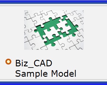 Sample model of Biz_CAD, a next generation business modeling tool